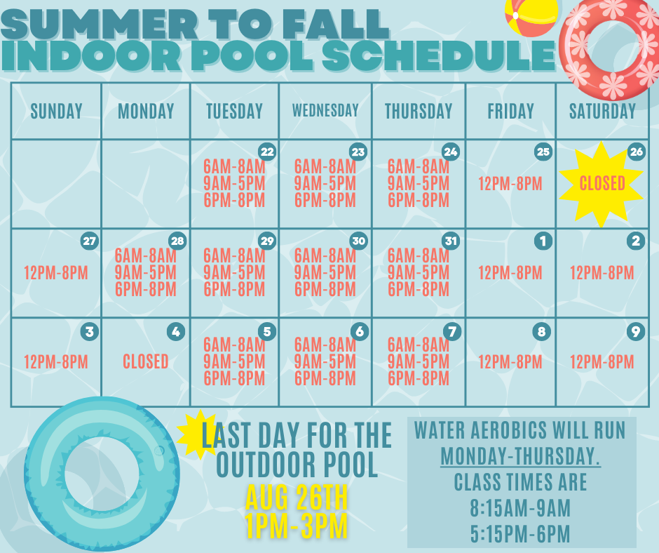 Updated "End of Summer" Pool Hours - News Image